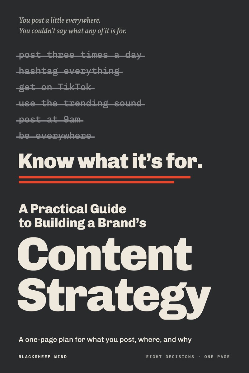The cover of A Practical Guide to Building a Brand’s Content Strategy.
