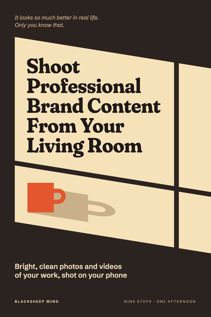 The cover of Shoot Professional Brand Content From Your Living Room.